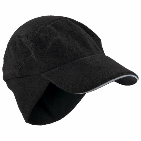 ERGODYNE N-Ferno 6807 Winter Baseball Cap with Ear Flaps, One Size Fits Most, Black 16965